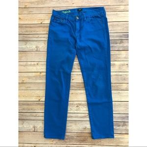 J. Crew Royal Blue Toothpick Skinny Jeans